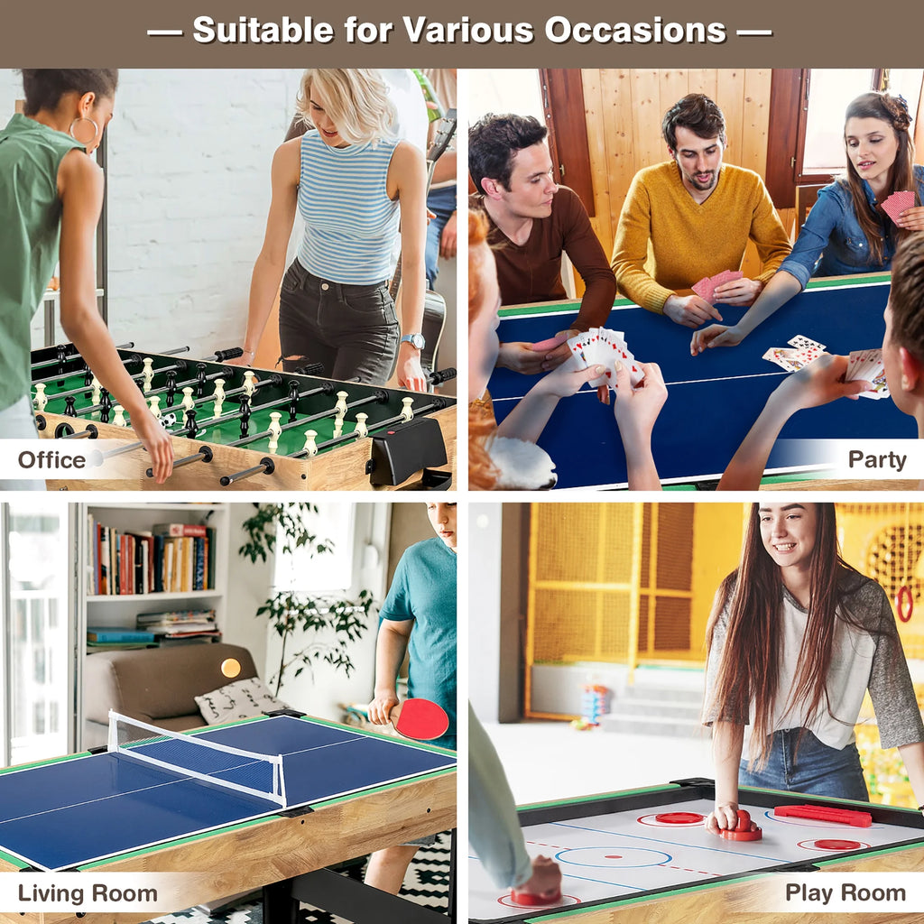 10-In-1 Combo Game Table Set, Multi Game Table for Home, Game Room