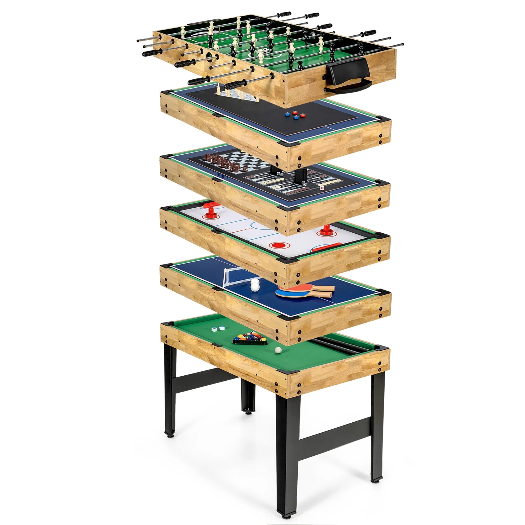 10-In-1 Combo Game Table Set, Multi Game Table for Home, Game Room