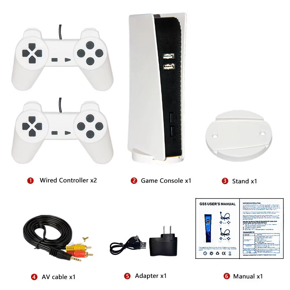 GS5 Video Game Console Mini TV Handhel Game Console Wired Gamepads Video Game 620 Retro Game HD Output Two-Player