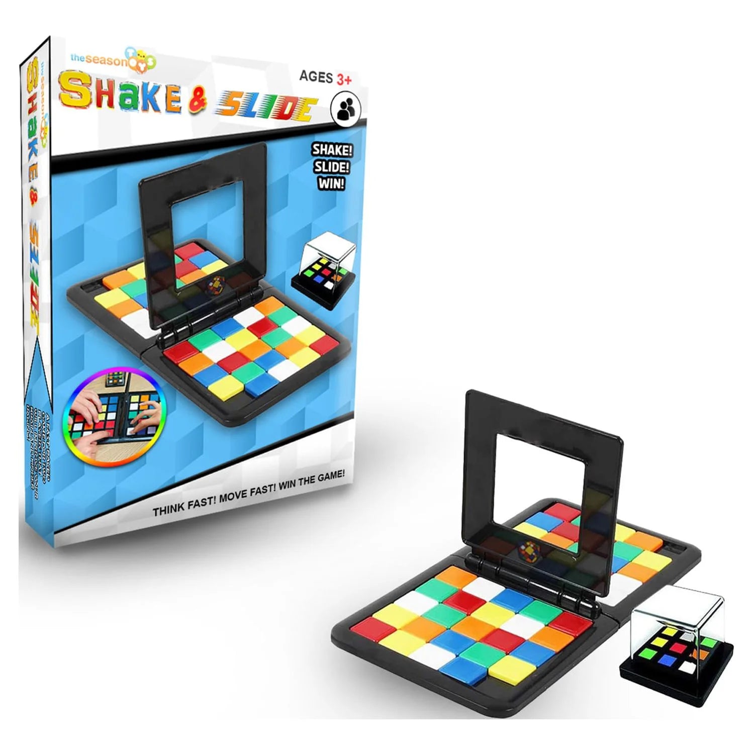 Shake and Slide Block Board Games, Plastic Black, 60 Count