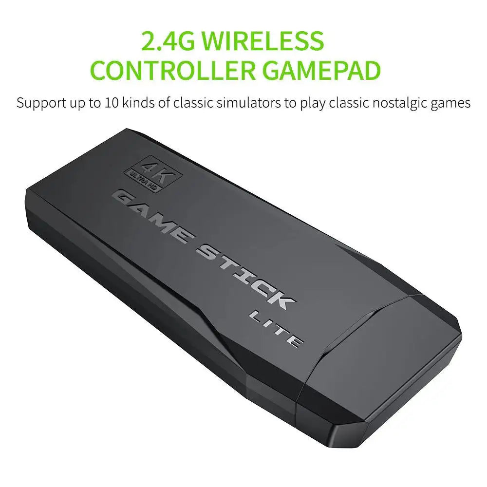 Update Retro Video Game Console 2.4G Wireless Console Game Stick 4K 20000 Game 64G Portable Dendy Game Console for GBA/FC/PS1/MD